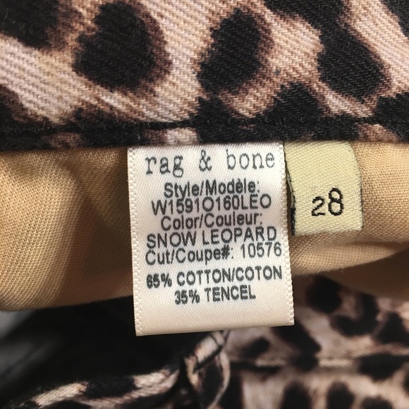 NWOT Rag & Bone Snow Leopard Boyfriend Jeans Size 28 - Picture 11 of 14